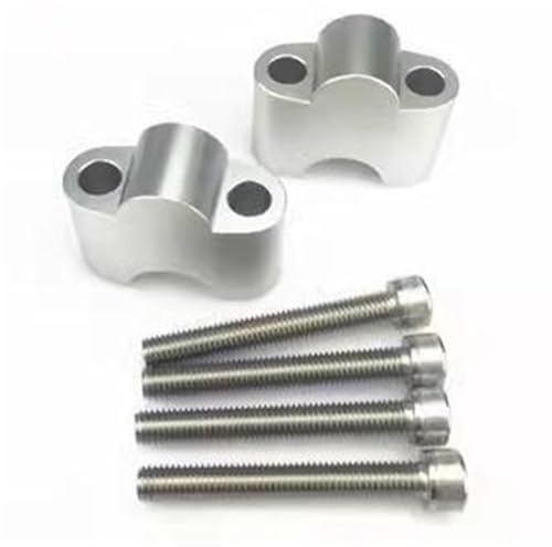 Barren Für Benelli TRK552X Motorräder Lenker Höhe Erhöhen Um 30MM Kit Mount Adapter(Silber) von KJCDSLFCSD