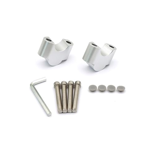 Barren Für CFMOTO 150NK 2017-2021 2018 2019 2020 250NK Motorräder Lenker Höhe Erhöhen Kit Mount Adapter(Silber) von KJCDSLFCSD