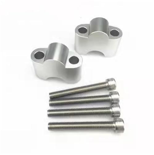 Barren Für CFMOTO 700MT Motorräder Lenker Höhe Um 30MM Erhöhen Kit Mount Adapter(Silber) von KJCDSLFCSD
