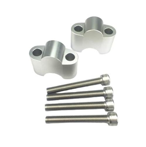 Barren Für SYM150X Für CURISYM180 Motorräder Lenker Höhe Um 30MM Erhöhen Kit Mount Adapter(Silber) von KJCDSLFCSD