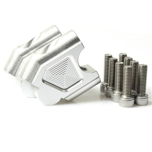 Barren Für Super Cub CC110 Motorräder Lenker Höhe Erhöhen Kit Zurück Bewegen Mount Adapter(Silber) von KJCDSLFCSD