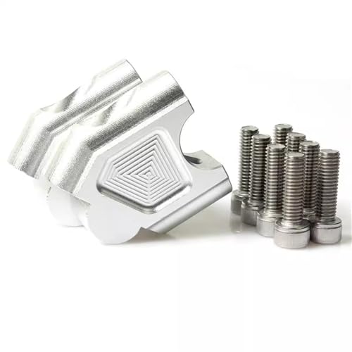Barren Für VOGE DS625X 2025 Motorräder Lenker Höhe Erhöhen Kit Zurück Bewegen Mount Adapter(Silber) von KJCDSLFCSD