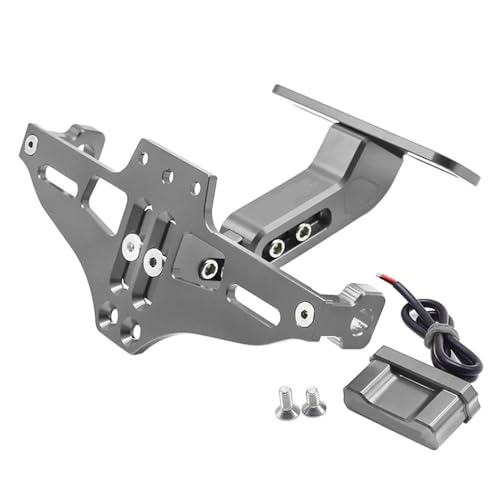Einstellbar Mit Licht Motorrad Lizenz Nummer Platte Halter Halterung FÜR Yama&ha XTZ125 XTZ 125 2003-2016 2023 2022(Titan) von KJCDSLFCSD