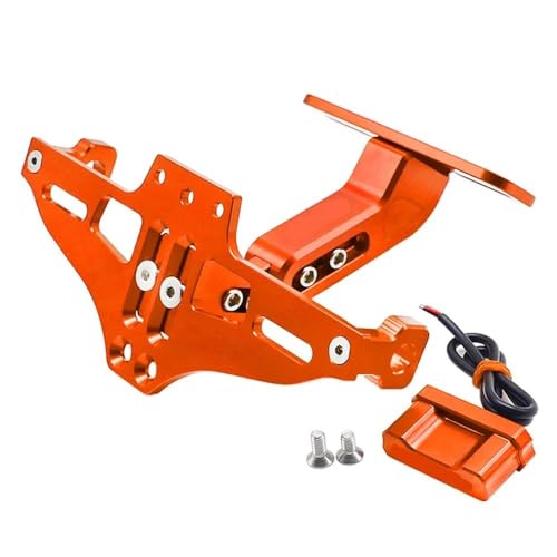 FÜR SUZUKI GSX-R600 GSXR600 GSX R600 1992-2023 2022 2021 Einstellbar Mit Licht Motorrad Lizenz Nummer Platte Halter Montieren(Orange) von KJCDSLFCSD