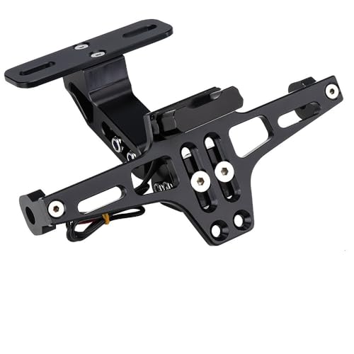 Für FORCE155 FORCE175 Short Tail Kennzeichenhalter Einstellbarer Heckspoilerhalter(Schwarz) von KJCDSLFCSD