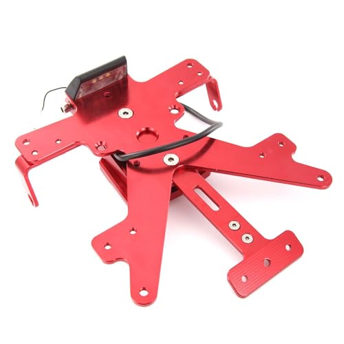 Für Z800 Motorrad-Kennzeichenrahmen Rücklicht-Kennzeichenhalterung CNC-Zubehör Mit Leichtem Hinterem Kennzeichenrahmen(Rot) von KJCDSLFCSD