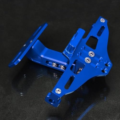 Motorrad Hinten Lizenz Nummer Platte Halterung Mit Licht Für APRILIA RS50 RS 50 1999-2005 2004 2003 2002 2001(Blau) von KJCDSLFCSD