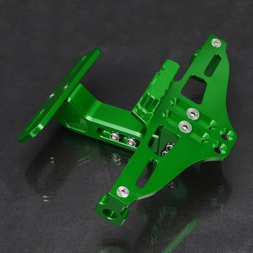 Motorrad Hinten Lizenz Nummer Platte Halterung Mit Licht Für Suzuki GSX 1250F GSX1250F SA ABS 2010-2016 2015 2014(Grün) von KJCDSLFCSD