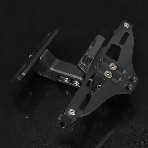 Motorrad Hinten Lizenz Nummer Platte Halterung Mit Licht Für Suzuki V-Strom 1050 /XT 2019 2020 2021 Vstrom1050 Xt(Schwarz) von KJCDSLFCSD