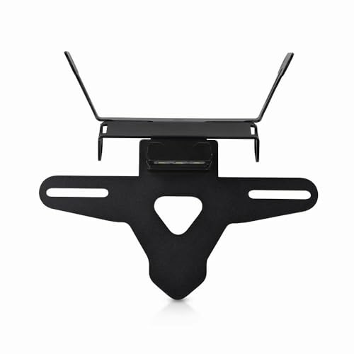 Motorrad Kennzeichen Halterung Halter Mit Licht Für Hon&da CB650R CBR650R 2021 2022 Cb 650 R Cbr 650 R(Schwarz 1) von KJCDSLFCSD