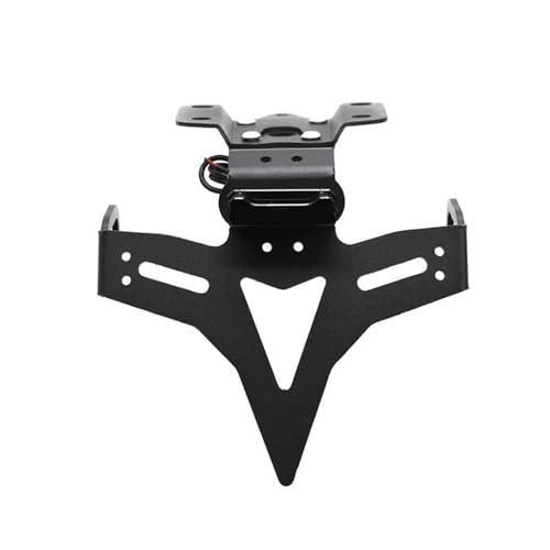 Motorrad-Kennzeichenhalter Mit Licht Hinten, Ordentliche Halterung, Eliminator-Set, Halterung Für MT-07 2014–2022, FZ-07 2014–2021, YZF-R7, YZFR7 2021 2022(Schwarz 1) von KJCDSLFCSD
