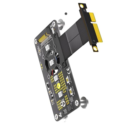 KJDKNC 10 cm NVME Zu PCIE 4 Verlängerungskabel PCIExpress3.0 4 Zu M Key Converters Board Mit Lüfter LED KJDKNC 10 cm NVME Zu PCIE 4 Verlängerungskabel PCIExpress3.0 4 Zu M Key Converters Board Mit Lüfter LED von KJDKNC