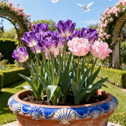 KJERTIZCVB Seltene Tulpen/winterharte mehrjährige Gartendekoration/Balkonblumenspiegel gestalten-8 PCS-B KJERTIZCVB Seltene Tulpen/winterharte mehrjährige Gartendekoration/Balkonblumenspiegel gestalten-8 PCS-B von KJERTIZCVB