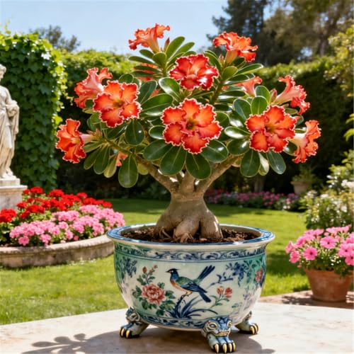 Schnellwachsende/seltene/Wüstenrose/winterharte Wüstenrosenknollen/winterharte Staude für schöne Innen- und Außenbepflanzung-5 Rhizome.-A Schnellwachsende/seltene/Wüstenrose/winterharte Wüstenrosenknollen/winterharte Staude für schöne Innen- und Außenbepflanzung-5 Rhizome.-A von KJERTIZCVB