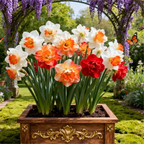 Seltene Narzissen/Stark duftend/Winterharte Narzissen/Dekorative Zimmerpflanze/Langlebige Schnittblume/Pflegeleicht/Kräftige Stiele-2 PCS-E Seltene Narzissen/Stark duftend/Winterharte Narzissen/Dekorative Zimmerpflanze/Langlebige Schnittblume/Pflegeleicht/Kräftige Stiele-2 PCS-E von KJERTIZCVB