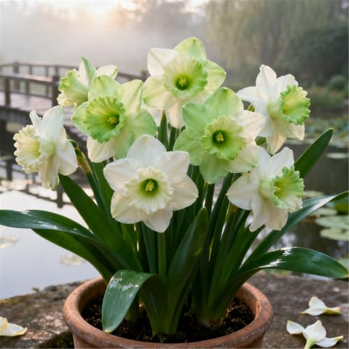 Seltene Narzissen/Stark duftend/Winterharte Narzissen/Zimmerdeko/Langlebige Schnittblume/Blühend/Pflegeleicht/Mehrjährig-6 PCS-I von KJERTIZCVB