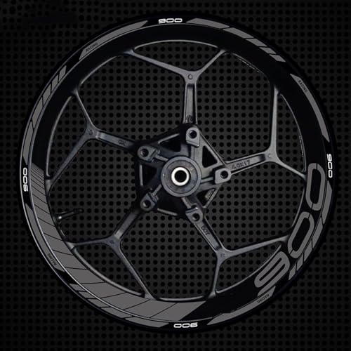 KJHOPY Magnetische Aufkleber Motorradzubehör Reflektierende Felgenrandstreifen Reflektierende Radaufkleber Für Kawasaki Z900 Z 900 Z-900(Style 7) von KJHOPY