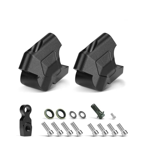 KJHOPY Motorrad Lenker Riser Drag Griff Bar Clamp Verlängern Adapter Für CFMOTO 800MT 700MT 700 800 MT 450MT 450 MT(Schwarz) von KJHOPY