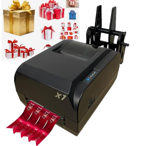 KJHYYPP 4-reihige Farbbanddruckmaschine, Farbbanddrucker, digitaler Farbbanddrucker, 12–20 mm Breite, unterstützt mehr als 50 Geschenkverpackungssprachen von KJHYYPP