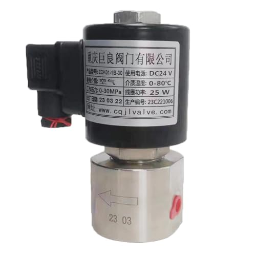 300bar 30MPa 2-Wege-Stickstoff-Hochdruck-Magnetventil 1/4 24V Öffnung 1mm SS304 DN1 Normalerweise geschlossen(NPT-AC240V) von KJJFIPCXP