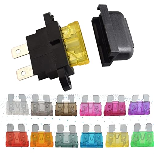 5sets Wasserdichte Auto Standard Mittlere Sicherung Halter + Auto Boot Lkw ATC ATO Blade Fuse 3A 5A 10A 15A 20A 25A 30A 35A 40A(45A) von KJJFIPCXP