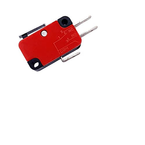 Endschalter 10 Stück Mini-Endschalter Wegschalter Rollenlichtbogen Hebel Schnappfunktion Push-Mikroschalter 125 V NO NC(V-151-1c25) von KJJFIPCXP