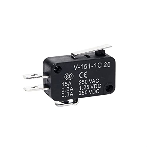 Ersatzteile Endschalter Mikroschalter Endschalter Silber Momentan Selbstrückstellend V-15 V-151 V-152 V-153 V-154 V-155 V-156-1C25(V-151-1c25) von KJJFIPCXP