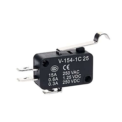 Ersatzteile Endschalter Mikroschalter Endschalter Silber Momentan Selbstrückstellend V-15 V-151 V-152 V-153 V-154 V-155 V-156-1C25(V-154-1c25) von KJJFIPCXP