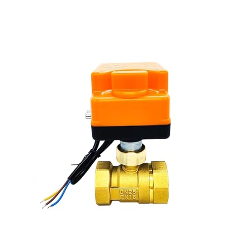 KJJFIPCXP 1 STÜCK 1/2 Zoll 3/4 Zoll 1 Zoll 2 Zoll Elektrischer Messing-Kugelhahn Dreidraht-Zweiwege-Elektroantrieb mit Handschalter 220 V 24 V 12 V(Dc12v,0.75 Inch) von KJJFIPCXP