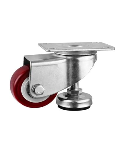 KJJFIPCXP 1 x 2,5 Zoll horizontal verstellbare Lenkrolle, Durchmesser 65 mm, Schrankradhöhe von KJJFIPCXP