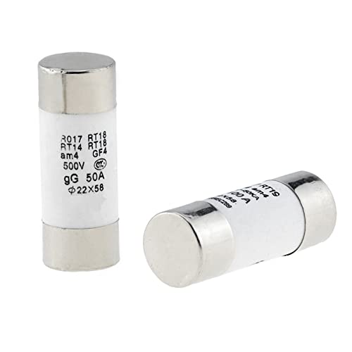 KJJFIPCXP 10PCS RT14 RT18 22x58mm Flinke Keramikrohrsicherung 40A 50A 63A 80A 100A 125A for RO17 Sicherungskern(80A) von KJJFIPCXP