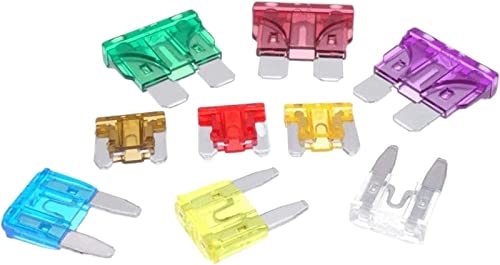 KJJFIPCXP 10pcs Mini -Standard -Mikro -Sicherungen 5a 7.5a 10a 15a 20a 25a 30a 35a 40a AMP Clip -Sortiment Auto Blade Typ Sicherungsset for Autolkw -(40a,Standard) von KJJFIPCXP