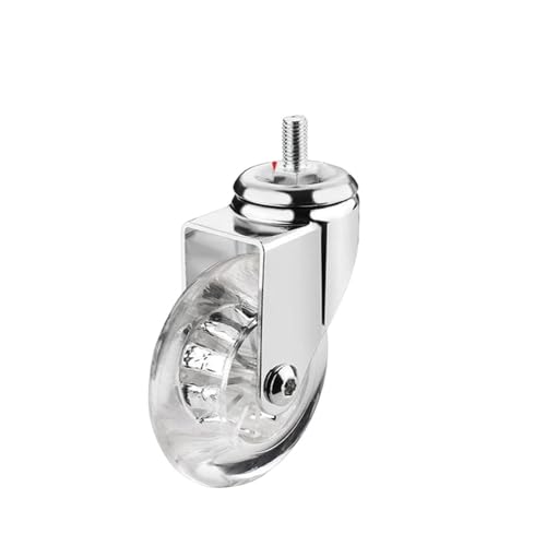 KJJFIPCXP 4 Teile/los 3 Zoll Transparent Rad Möbel Vitrine Stille Gummi Swivel Pulley Swivel Caster(C) von KJJFIPCXP