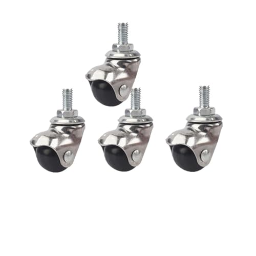 KJJFIPCXP 4er-Pack 1-Zoll-Universal-Radschraube Riemenscheibe Sofa Tisch Stuhl Möbel Kugelrolle von KJJFIPCXP