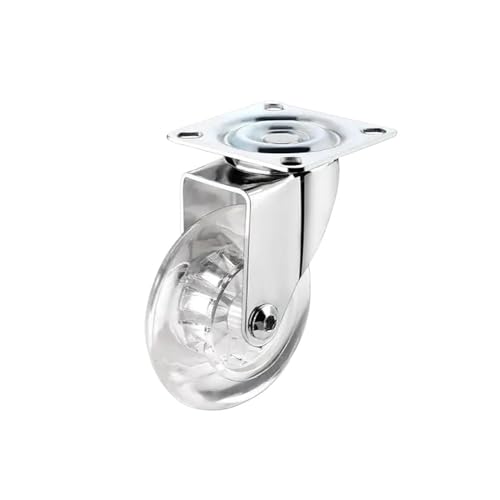 KJJFIPCXP 4er-Pack 3-Zoll-transparente Radmöbel-Vitrine Silent Rubber Universal-Riemenscheibe Lenkrolle(A) von KJJFIPCXP