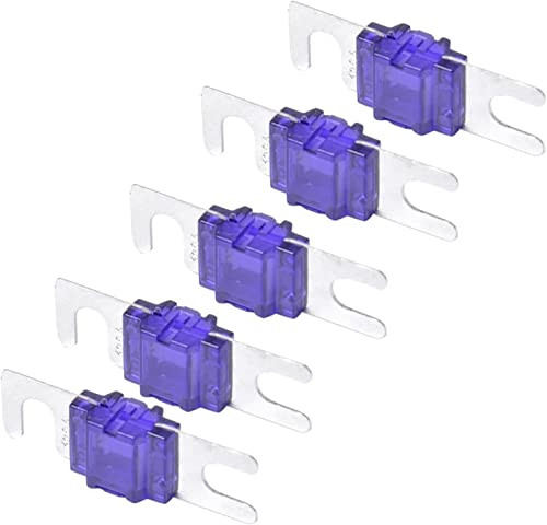 KJJFIPCXP 5 Stück Mini Anl Bolt Fork Fuse Kit Car Bolt Fork Sicherungsauto Audio -Leistungsschalter for 1 2 V/24 V/32 V Autoboot -LKW -Audio(Violet) von KJJFIPCXP