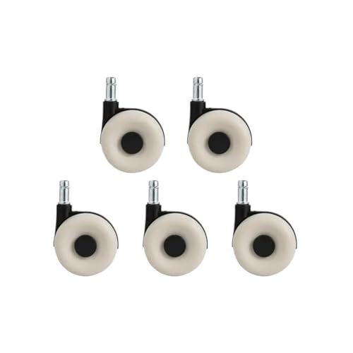 KJJFIPCXP 5 Teile/los Stuhl Rad Zubehör Computer Pulley Hub Caster Gummi(Beige) von KJJFIPCXP