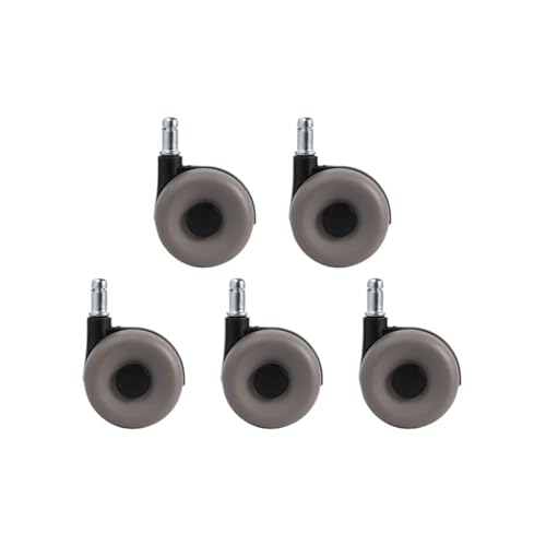 KJJFIPCXP 5 Teile/los Stuhl Rad Zubehör Computer Pulley Hub Caster Gummi(Gris) von KJJFIPCXP