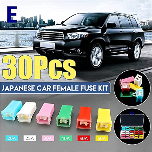 KJJFIPCXP 9/12/24/30/60/108pcs Auto Sicherungskasten Automobilsicherung Kit Kit Kumpel Low Profile Jcase Box -Form -Sicherungskit von KJJFIPCXP