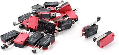 KJJFIPCXP Schalter Mikroschalter SV-166-1C25 10 Stück x Mikro-Endschalter Langes Scharnier Rollenarm SPDT Schnappschalter Lot Einfarbig von KJJFIPCXP