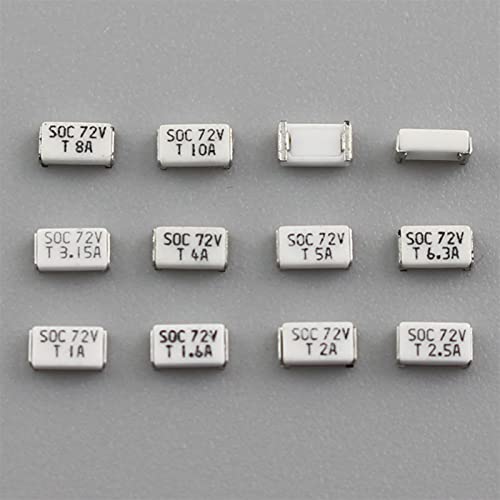 KJJFIPCXP Sicherungen 5 Stück Micro SMD SMT 1206 Sicherung 11CT T 1A 1.6A 2A 2.5A 3.15A 4A 5A 6.3A 8A 10A 72V DC Slow Blow 3216 Sicherungen zur Oberflächenmontage(2.5A) von KJJFIPCXP