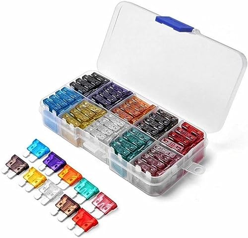 Sicherungen 100 STÜCKE Autosicherungen 2A 3A 5A 7,5A 10A 15A 20A 25A 30A 35A Amp mit Box Clip Sortiment Auto Flachsicherungen Set Sicherungen von KJJFIPCXP