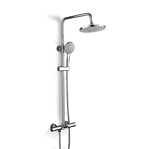 Thermostatisches Regenduschsystem-Set mit Badewannenfüller, verstellbares Messing-Duschset mit Regenduschkopf und Handbrause, for den Gebrauch zu Hause und im Fitnessstudio von KJJFIPCXP