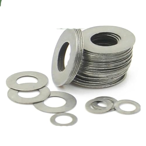 10–100 Stück Edelstahl 0,1/0,2/0,3/0,5 mm M3 M4 M5 M6 M7 M8 M9 M10 M12-M40 Einstellscheibe Dichtung Ultradünne flache Unterlegscheibe-M16x20 (20 Stück)-Dicke 0,2 mm von KJJMN