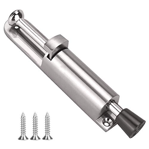 KJLEEN Türfeststeller Metall Türstopper Boden Türhalter mit Fußbedienung Door Stopper für Innen Außenbereich Tür Balkontür (Silber) von KJLEEN