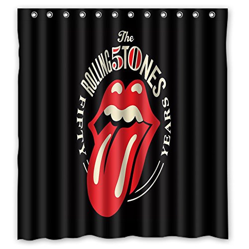 KJLJ 72 x 72 inch Rock Band Style Shower Curtain Waterproof Fabric Shower Curtain von KJLJ