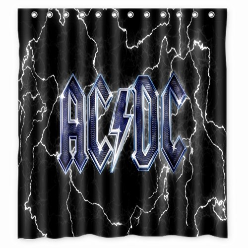 KJLJ 72 x 72 inch Rock Band Style Shower Curtain Waterproof Fabric Shower Curtain von KJLJ