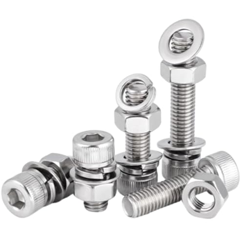 180 Stück Innensechskantschrauben, Bolzen aus Edelstahl 304, Bolzen in verschiedenen Größen und ausreichende Mengen können Ihren Bedarf for eine lange Nutzungsdauer decken.(M2.5x18 180pcs) von KJOLWHCQ