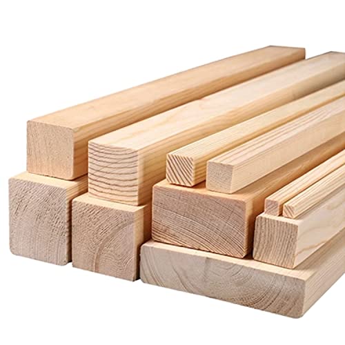 4er-Pack rechteckige Dübelstangen, 40 cm lang, unbehandelte Holzstäbe, quadratisch, natürliches Hartholz for Bastel- und Heimwerkerprojekte und lackiert(1 * 5 * 40cm) von KJOLWHCQ