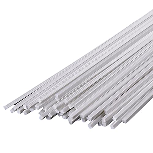 ABS-Kunststoffstangen, quadratische Länge 500 mm, massive Stangenseite 1–2 mm, geeignet for den DIY-Szenenmodellbau(Side length 2mm (60pcs)) von KJOLWHCQ